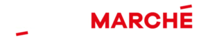 "Voici le logo de bricomarché Cosne-sur-Loire en blanc et rouge sur un fond transparent